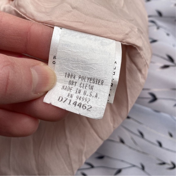 Vintage 1990's Women Six 6 Purple Lavender Dress Floral Flower Botanical V-Neck - Picture 11 of 13